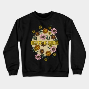 Depeche Mode Name Personalized Flower Retro Floral 80s 90s Name Style Crewneck Sweatshirt